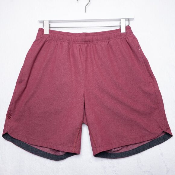 RHONE Mako Performance Training 7" Shorts Athletic CrossFit Running Red Mens S - Picture 1 of 6